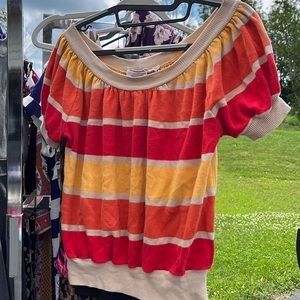 Vintage Ardee Rainbow Sweater with Bell Sleeves